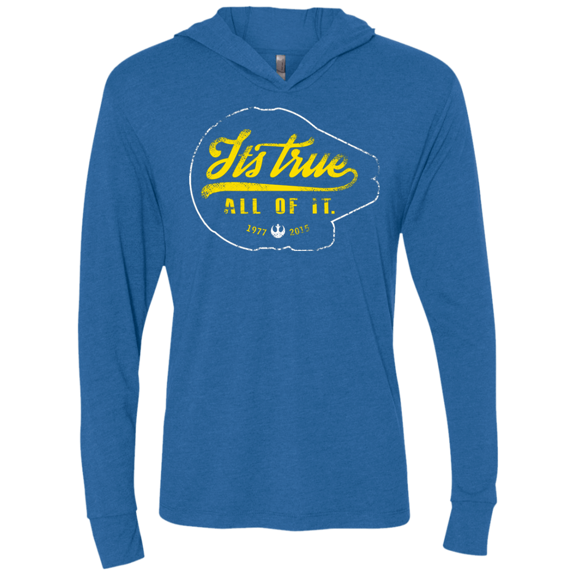 T-Shirts Vintage Royal / X-Small Its True Triblend Long Sleeve Hoodie Tee