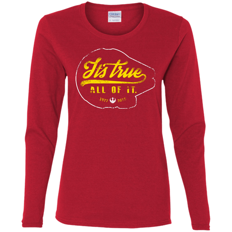 T-Shirts Red / S Its True Women's Long Sleeve T-Shirt