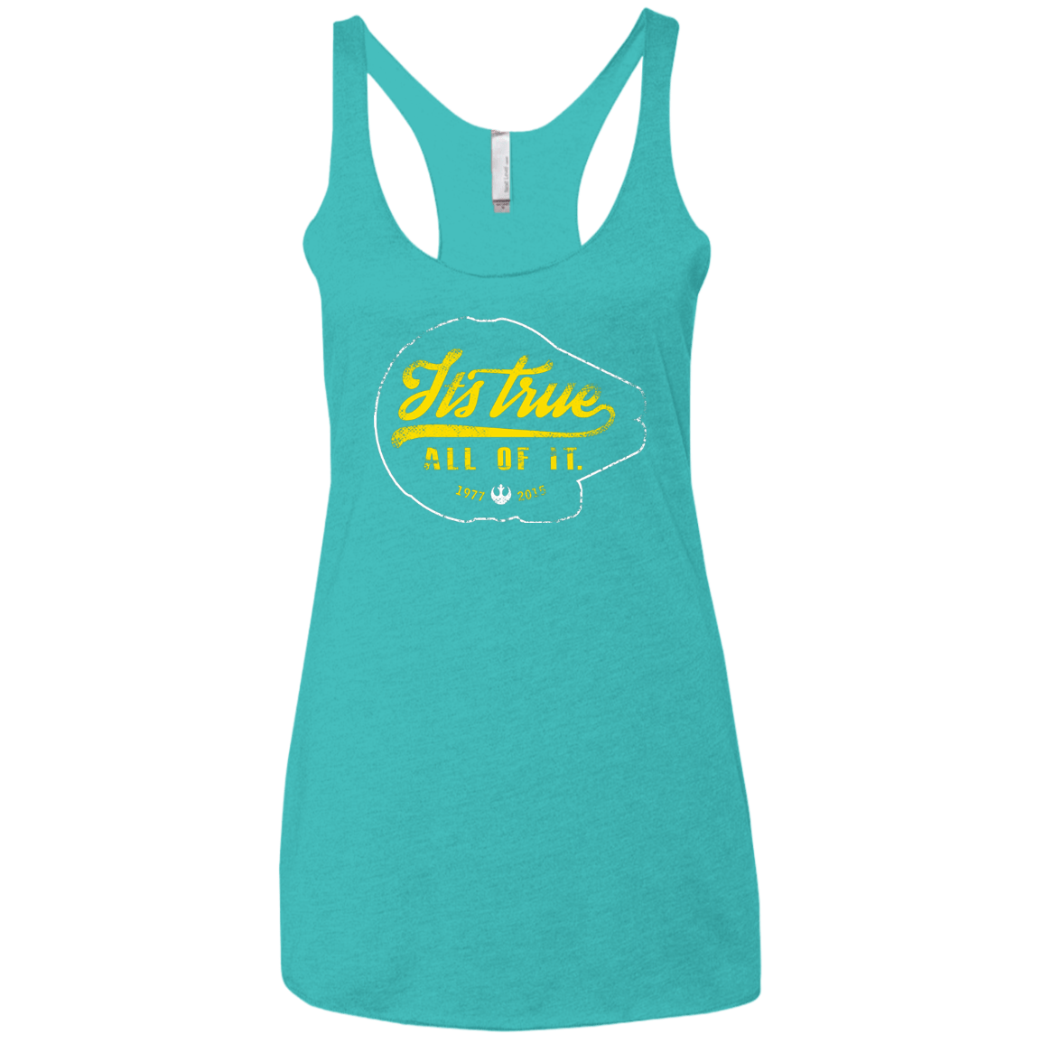 T-Shirts Tahiti Blue / X-Small Its True Women's Triblend Racerback Tank