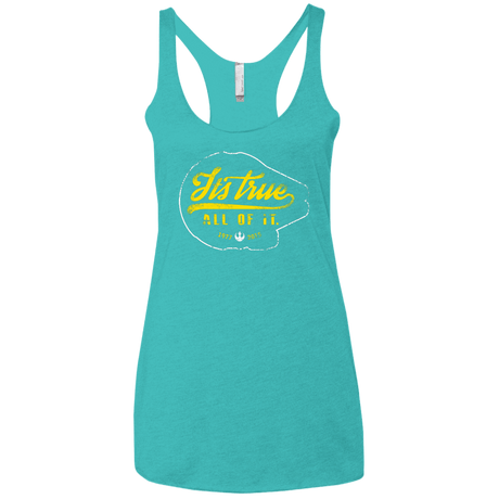 T-Shirts Tahiti Blue / X-Small Its True Women's Triblend Racerback Tank