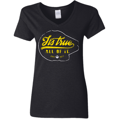 T-Shirts Black / S Its True Women's V-Neck T-Shirt