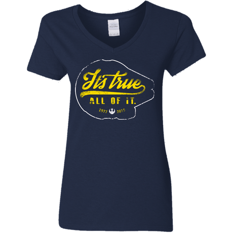 T-Shirts Navy / S Its True Women's V-Neck T-Shirt