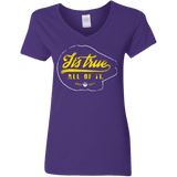 T-Shirts Purple / S Its True Women's V-Neck T-Shirt