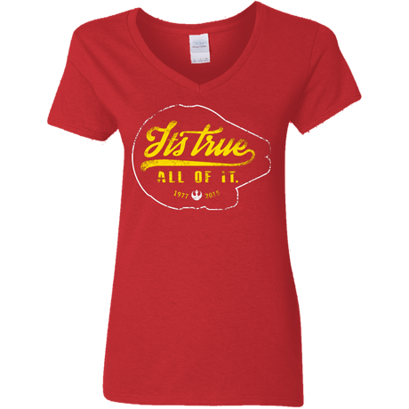 T-Shirts Red / S Its True Women's V-Neck T-Shirt