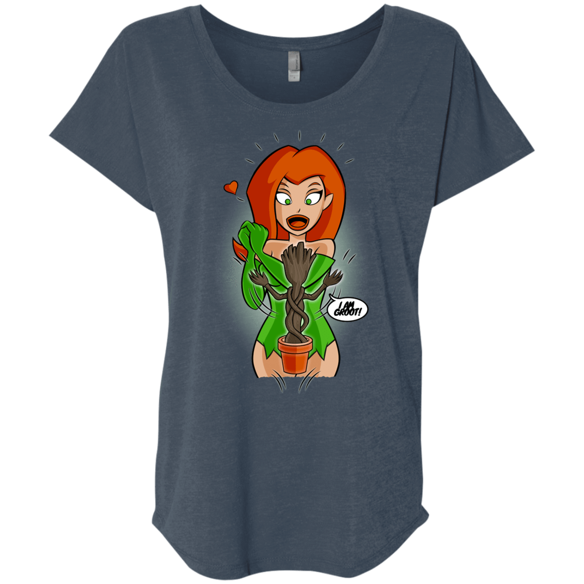 T-Shirts Indigo / X-Small Ivy&Groot Triblend Dolman Sleeve