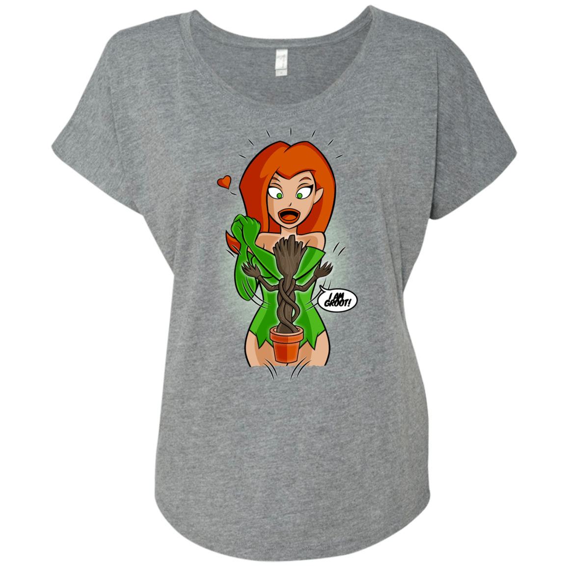 T-Shirts Premium Heather / X-Small Ivy&Groot Triblend Dolman Sleeve