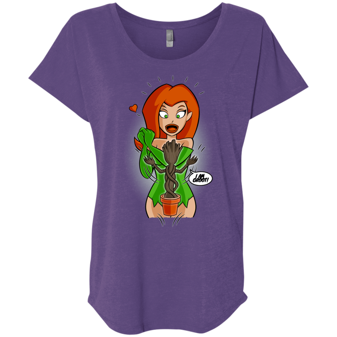 T-Shirts Purple Rush / X-Small Ivy&Groot Triblend Dolman Sleeve