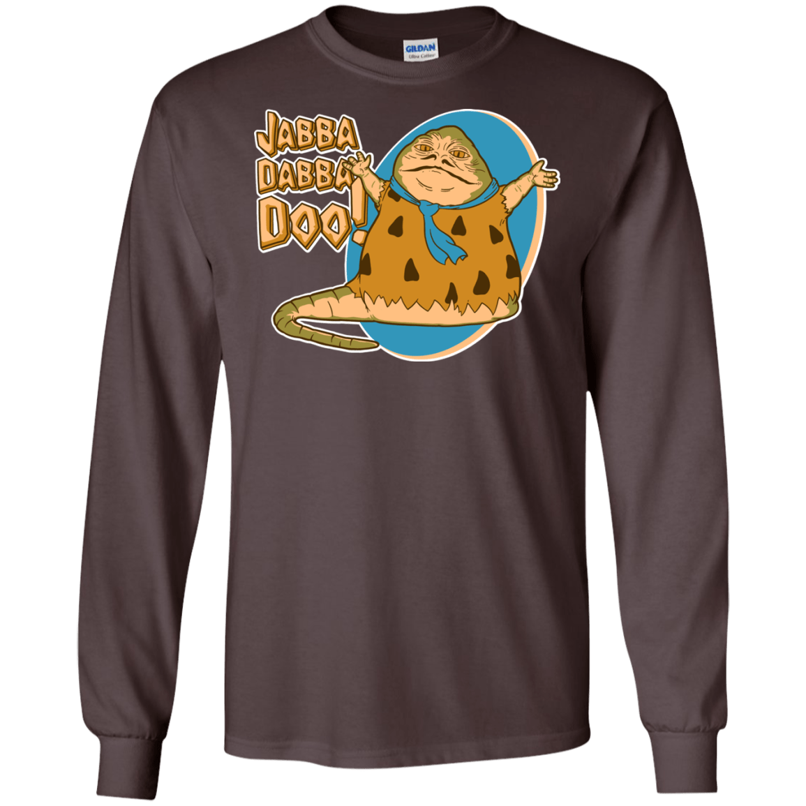 T-Shirts Dark Chocolate / S Jabba Dabba Doo Men's Long Sleeve T-Shirt