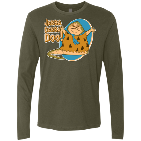 T-Shirts Military Green / S Jabba Dabba Doo Men's Premium Long Sleeve