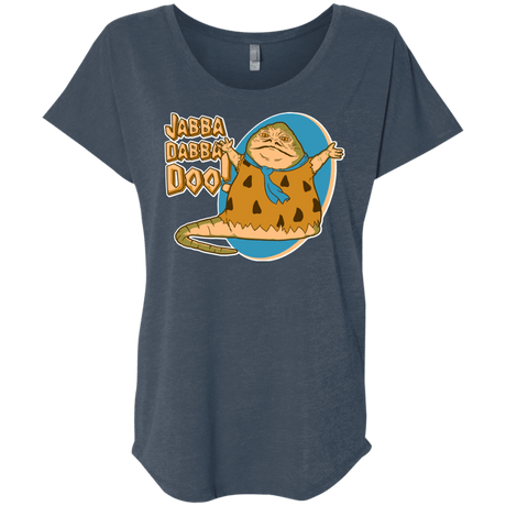 T-Shirts Indigo / X-Small Jabba Dabba Doo Triblend Dolman Sleeve