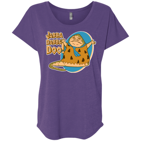 T-Shirts Purple Rush / X-Small Jabba Dabba Doo Triblend Dolman Sleeve