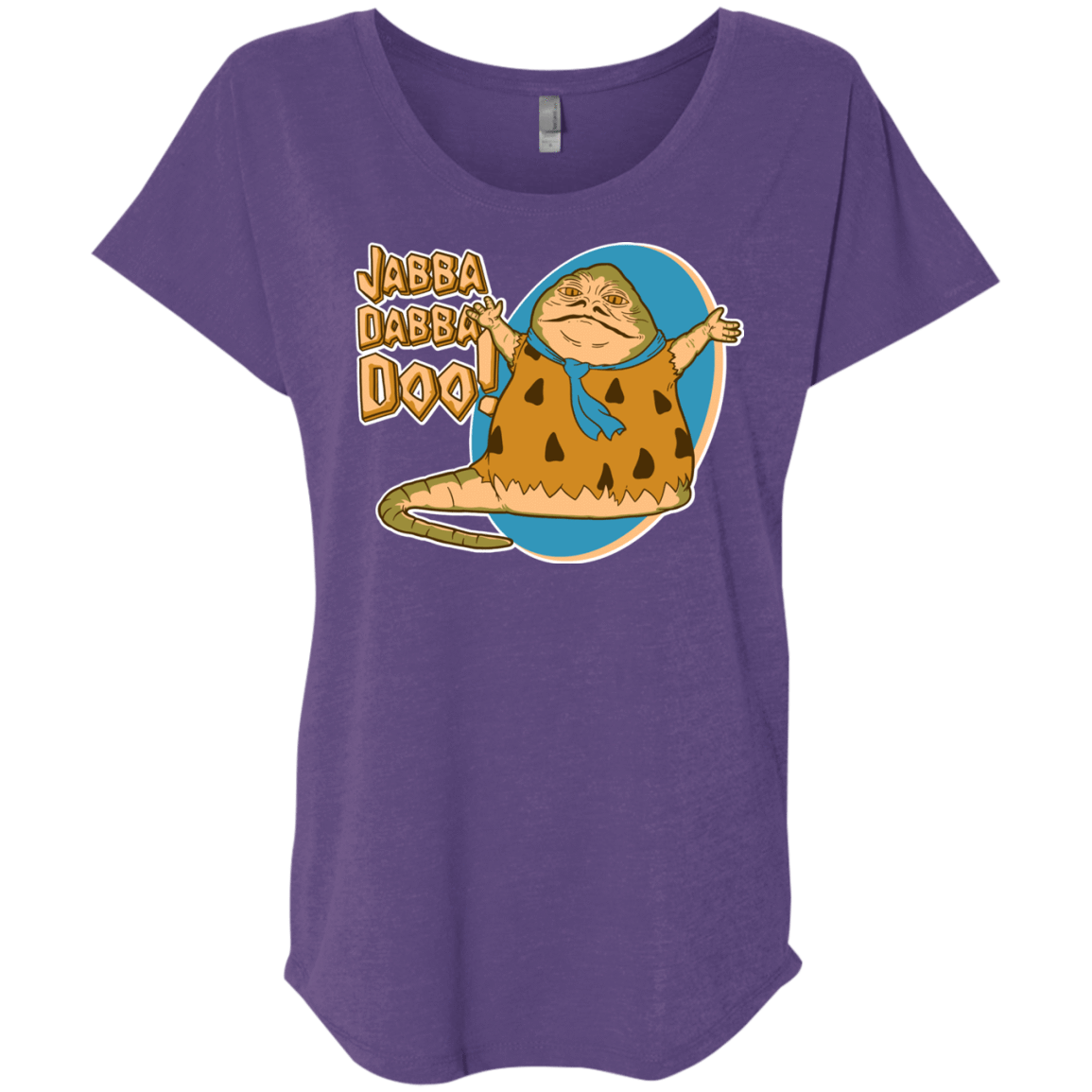 T-Shirts Purple Rush / X-Small Jabba Dabba Doo Triblend Dolman Sleeve