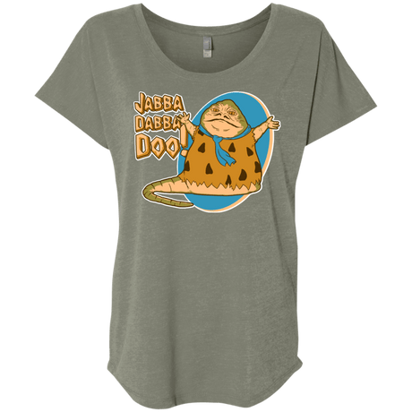 T-Shirts Venetian Grey / X-Small Jabba Dabba Doo Triblend Dolman Sleeve