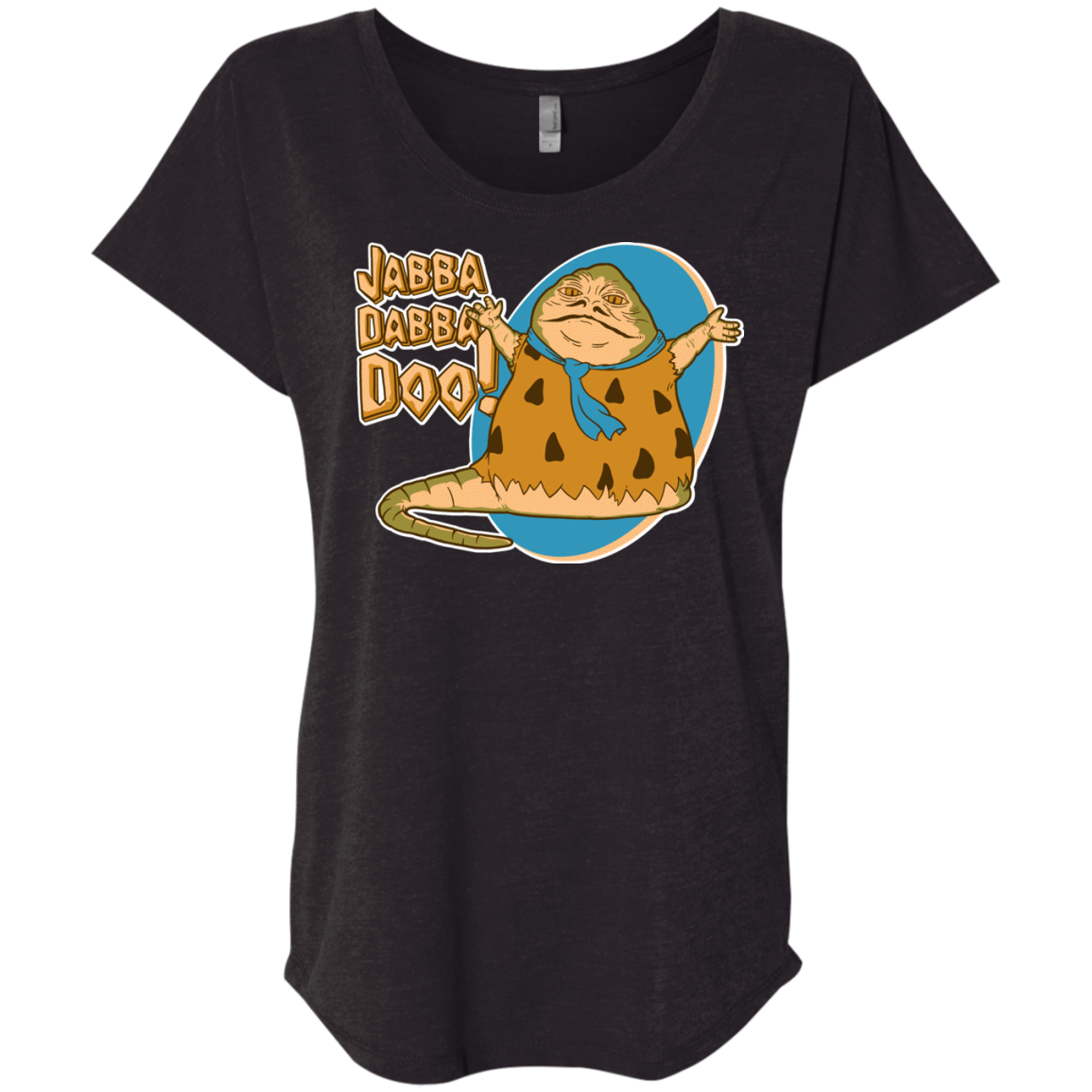 T-Shirts Vintage Black / X-Small Jabba Dabba Doo Triblend Dolman Sleeve