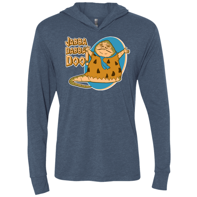 T-Shirts Indigo / X-Small Jabba Dabba Doo Triblend Long Sleeve Hoodie Tee