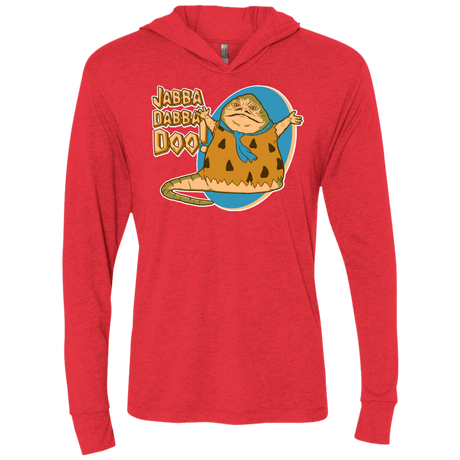 T-Shirts Vintage Red / X-Small Jabba Dabba Doo Triblend Long Sleeve Hoodie Tee