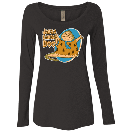 T-Shirts Vintage Black / S Jabba Dabba Doo Women's Triblend Long Sleeve Shirt