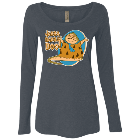T-Shirts Vintage Navy / S Jabba Dabba Doo Women's Triblend Long Sleeve Shirt
