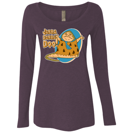 T-Shirts Vintage Purple / S Jabba Dabba Doo Women's Triblend Long Sleeve Shirt