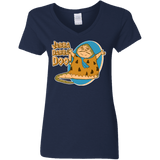 T-Shirts Navy / S Jabba Dabba Doo Women's V-Neck T-Shirt