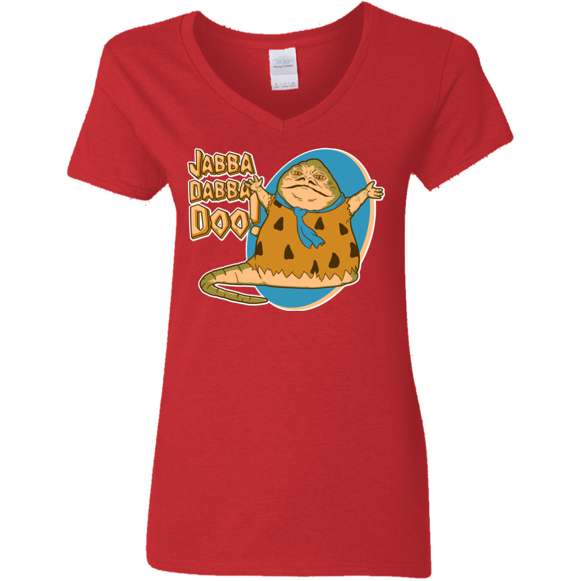 T-Shirts Red / S Jabba Dabba Doo Women's V-Neck T-Shirt