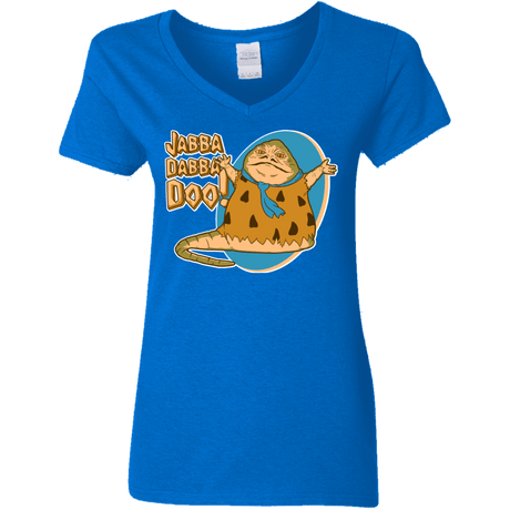T-Shirts Royal / S Jabba Dabba Doo Women's V-Neck T-Shirt