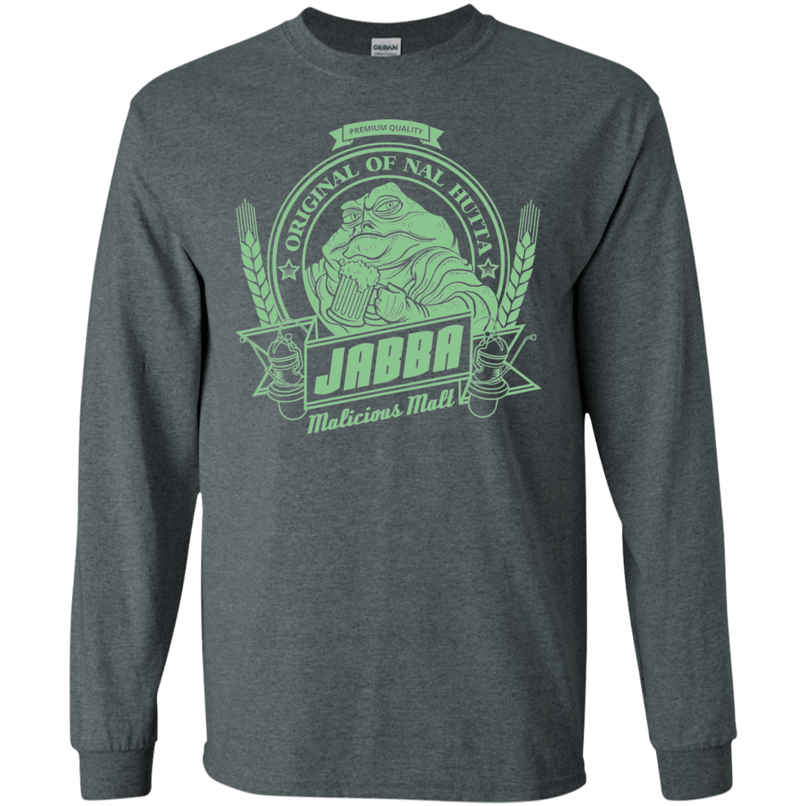 T-Shirts Dark Heather / S Jabba Malt Men's Long Sleeve T-Shirt