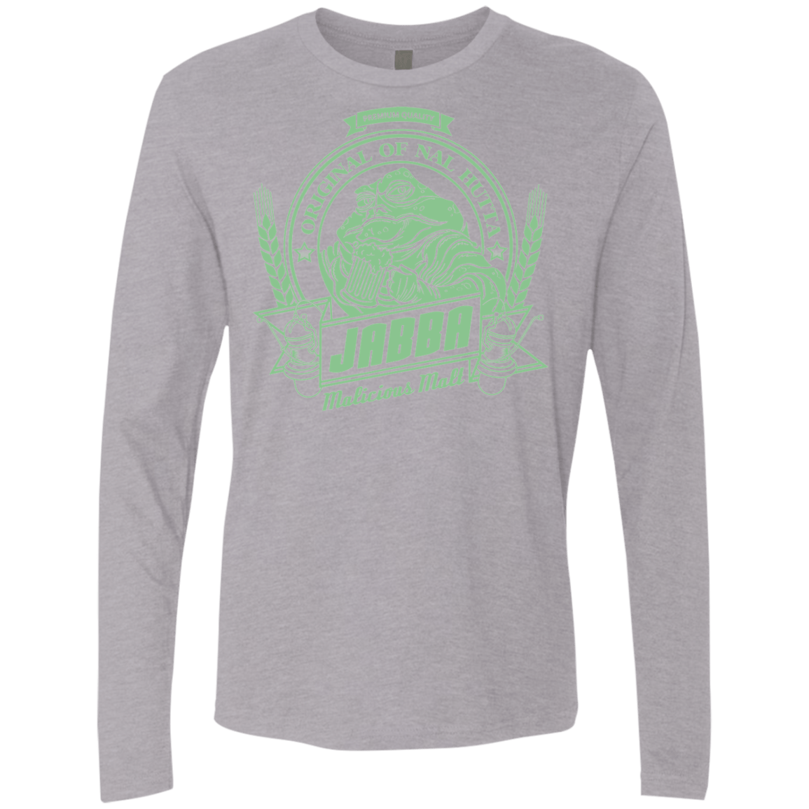 T-Shirts Heather Grey / S Jabba Malt Men's Premium Long Sleeve