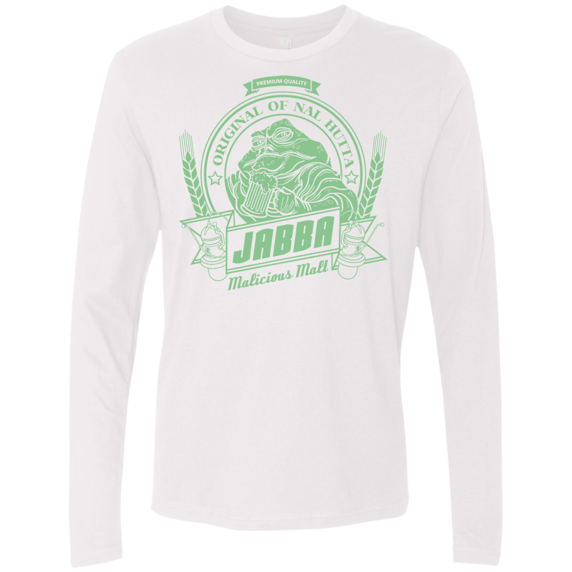 T-Shirts White / S Jabba Malt Men's Premium Long Sleeve