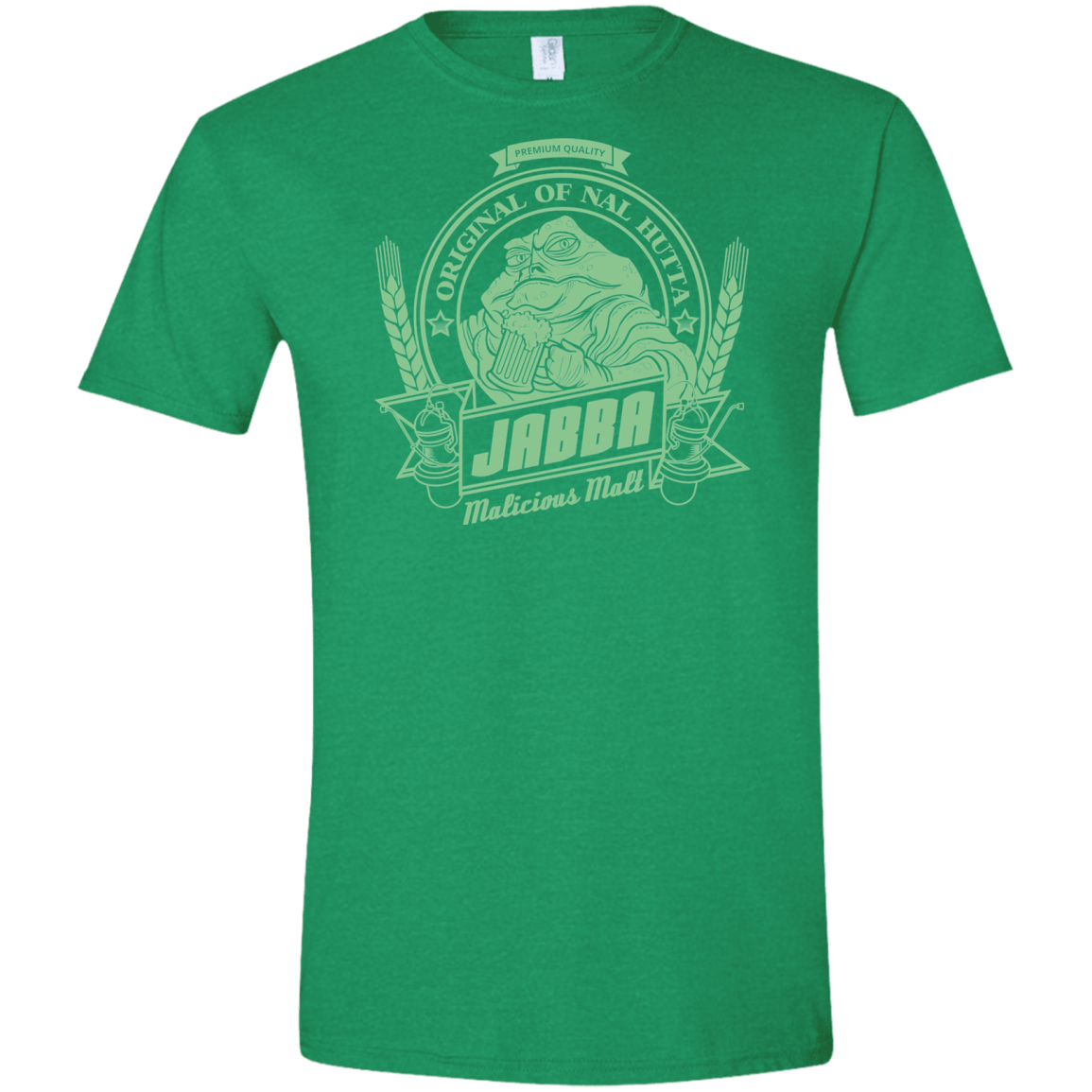 T-Shirts Heather Irish Green / S Jabba Malt Men's Semi-Fitted Softstyle