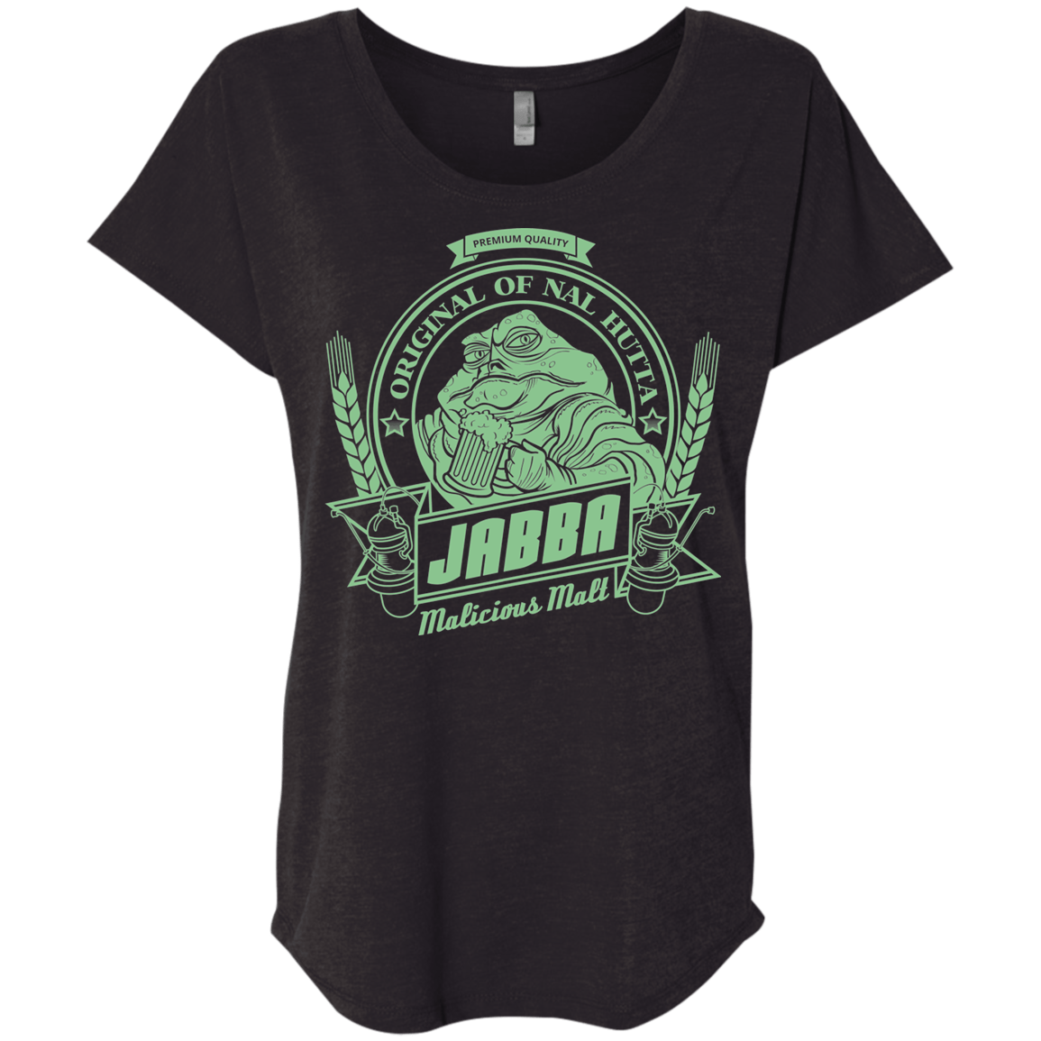 T-Shirts Vintage Black / X-Small Jabba Malt Triblend Dolman Sleeve