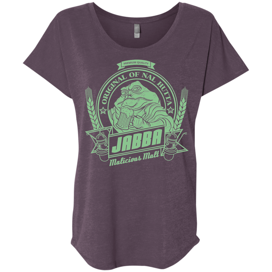 T-Shirts Vintage Purple / X-Small Jabba Malt Triblend Dolman Sleeve