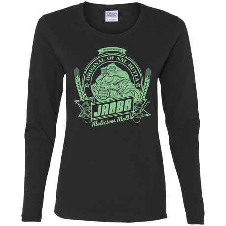 T-Shirts Black / S Jabba Malt Women's Long Sleeve T-Shirt