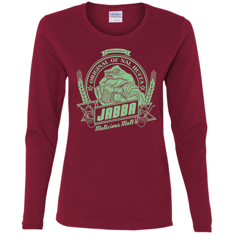 T-Shirts Cardinal / S Jabba Malt Women's Long Sleeve T-Shirt