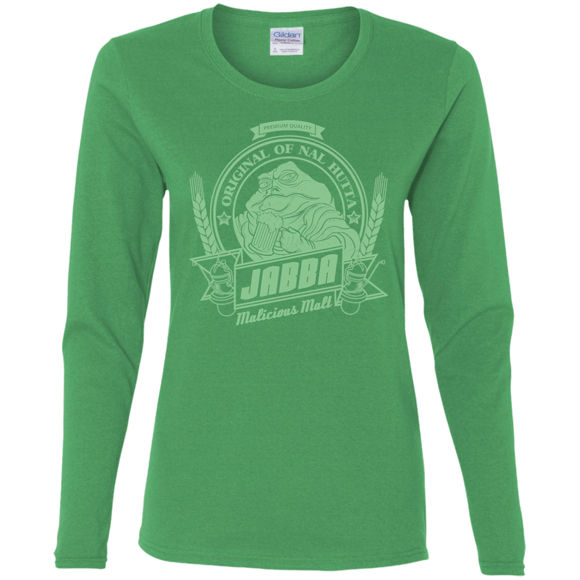 T-Shirts Irish Green / S Jabba Malt Women's Long Sleeve T-Shirt