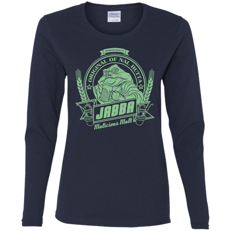 T-Shirts Navy / S Jabba Malt Women's Long Sleeve T-Shirt