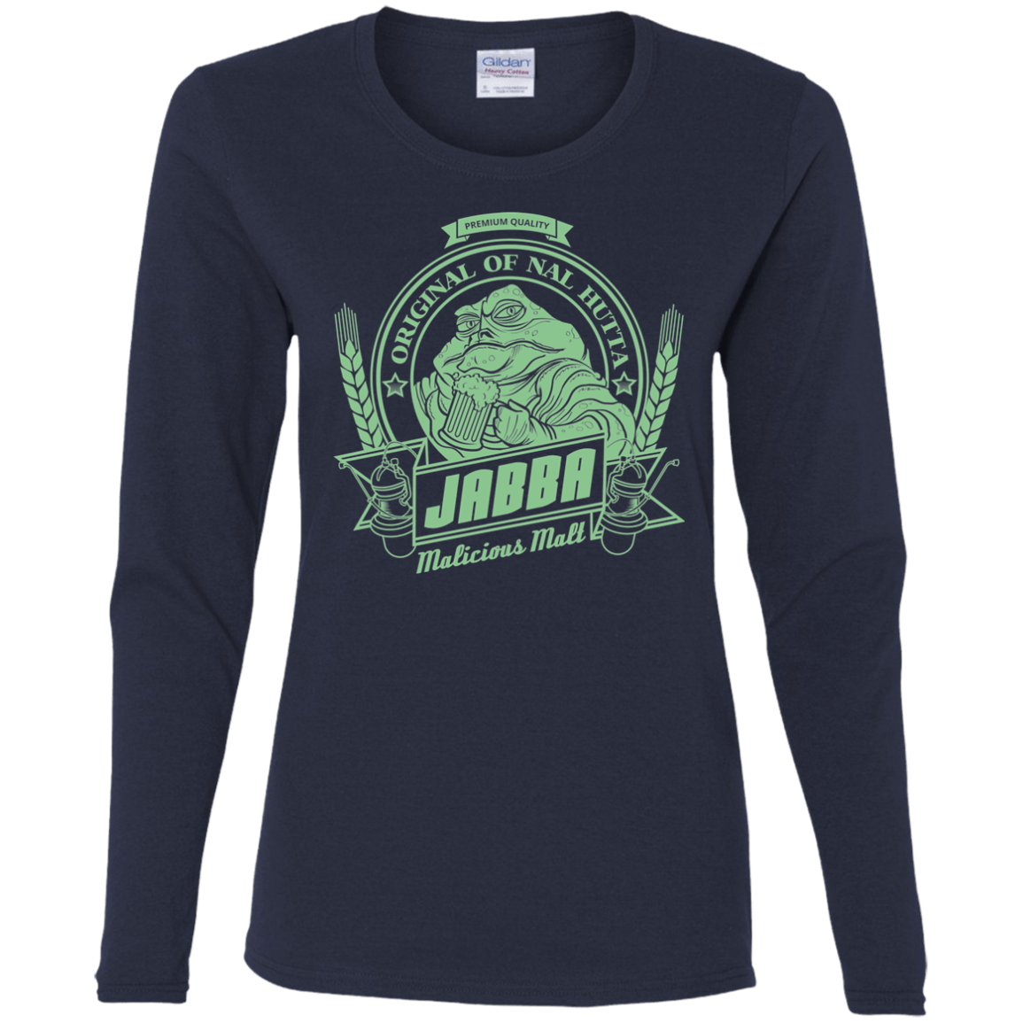 T-Shirts Navy / S Jabba Malt Women's Long Sleeve T-Shirt