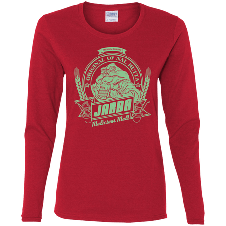 T-Shirts Red / S Jabba Malt Women's Long Sleeve T-Shirt
