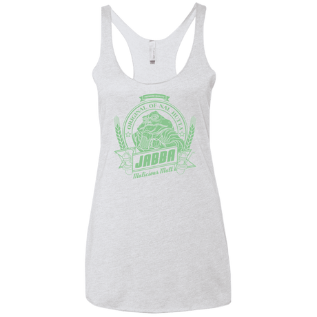 T-Shirts Heather White / X-Small Jabba Malt Women's Triblend Racerback Tank