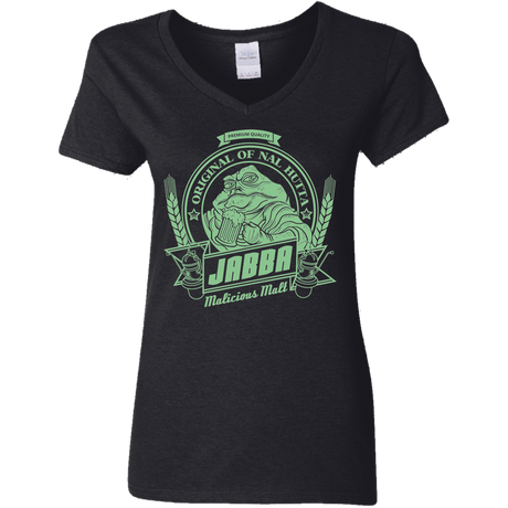 T-Shirts Black / S Jabba Malt Women's V-Neck T-Shirt