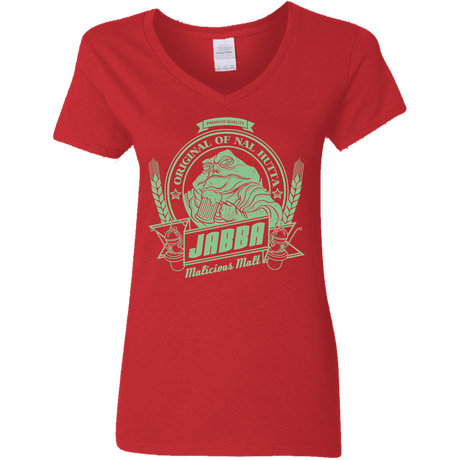 T-Shirts Red / S Jabba Malt Women's V-Neck T-Shirt