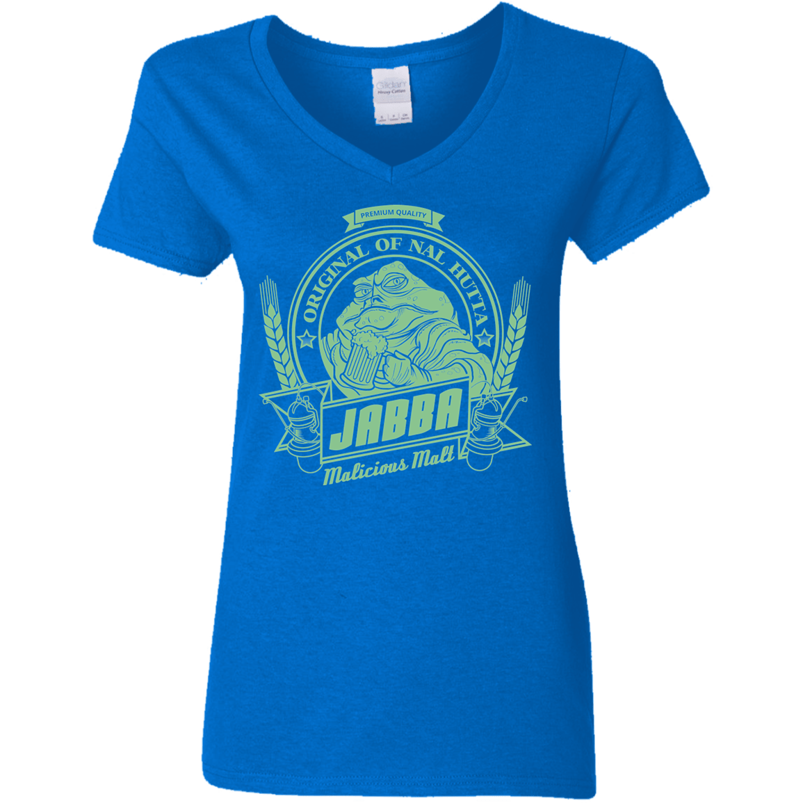 T-Shirts Royal / S Jabba Malt Women's V-Neck T-Shirt