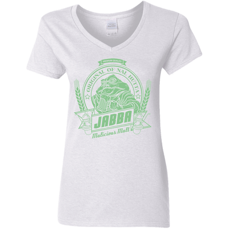 T-Shirts White / S Jabba Malt Women's V-Neck T-Shirt