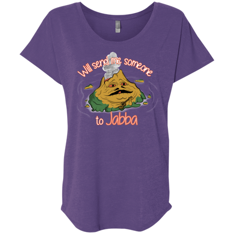 T-Shirts Purple Rush / X-Small Jabba Triblend Dolman Sleeve