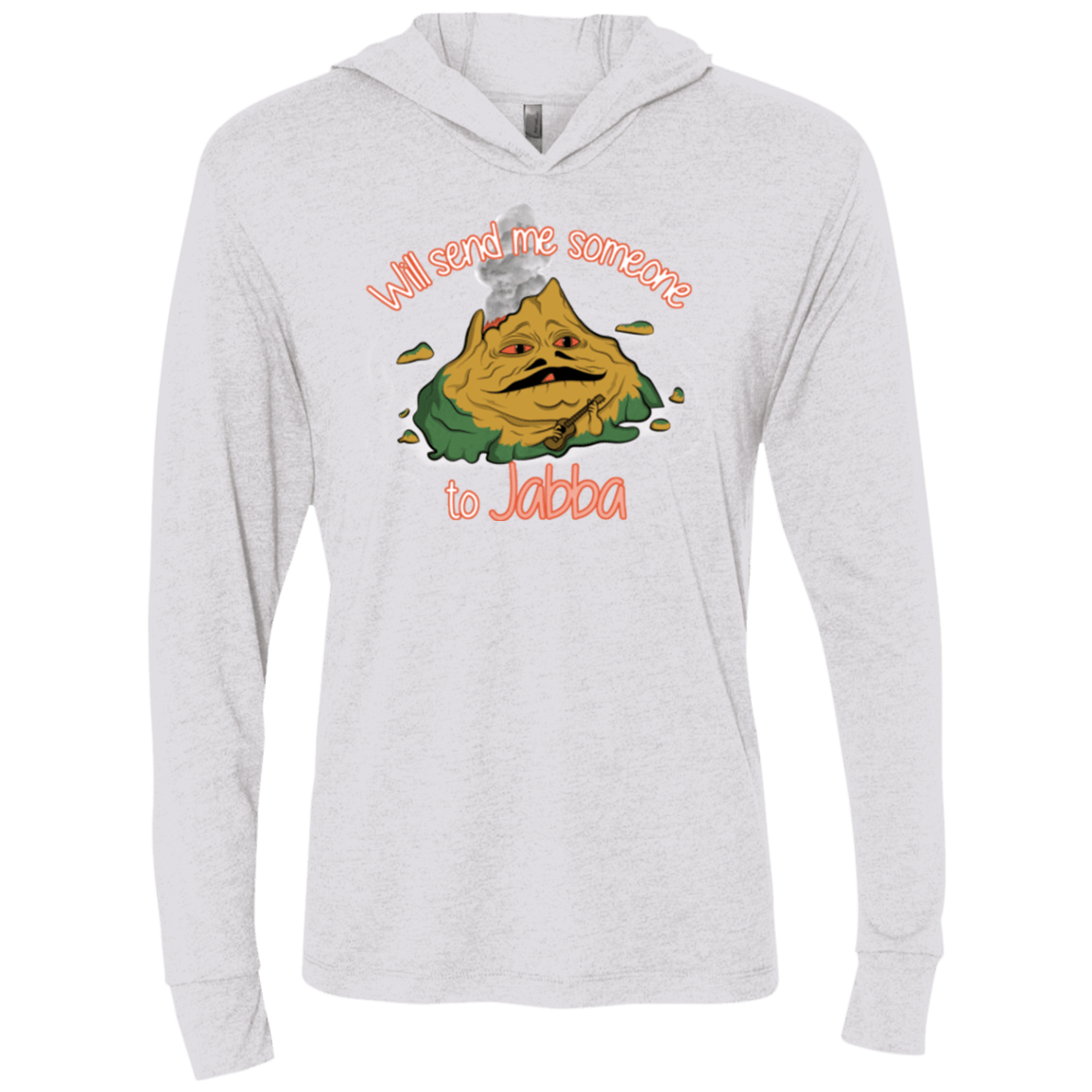 T-Shirts Heather White / X-Small Jabba Triblend Long Sleeve Hoodie Tee