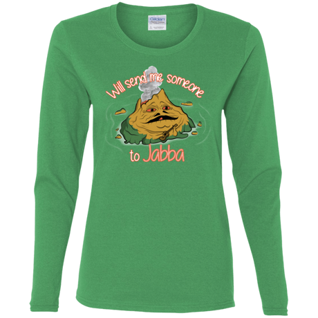 T-Shirts Irish Green / S Jabba Women's Long Sleeve T-Shirt