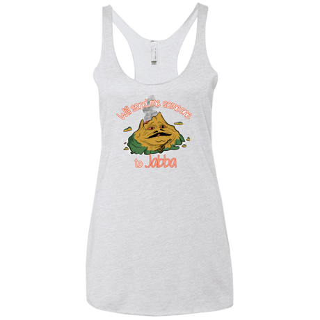 T-Shirts Heather White / X-Small Jabba Women's Triblend Racerback Tank