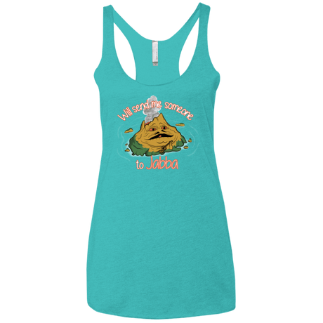 T-Shirts Tahiti Blue / X-Small Jabba Women's Triblend Racerback Tank