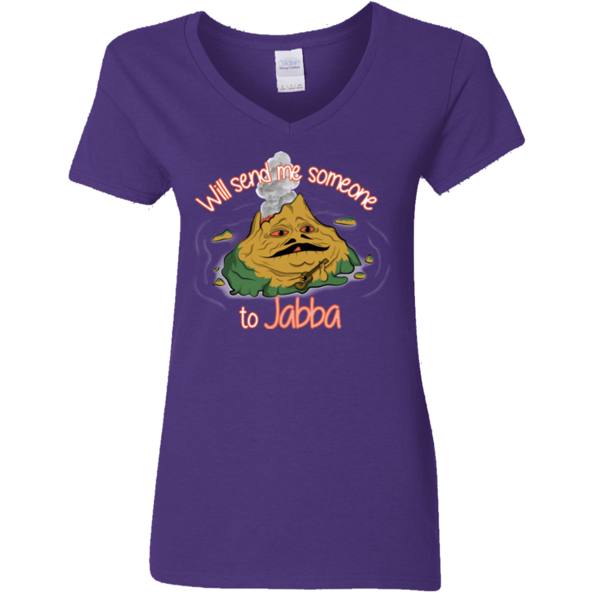 T-Shirts Purple / S Jabba Women's V-Neck T-Shirt