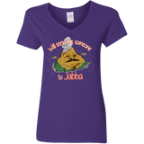 T-Shirts Purple / S Jabba Women's V-Neck T-Shirt